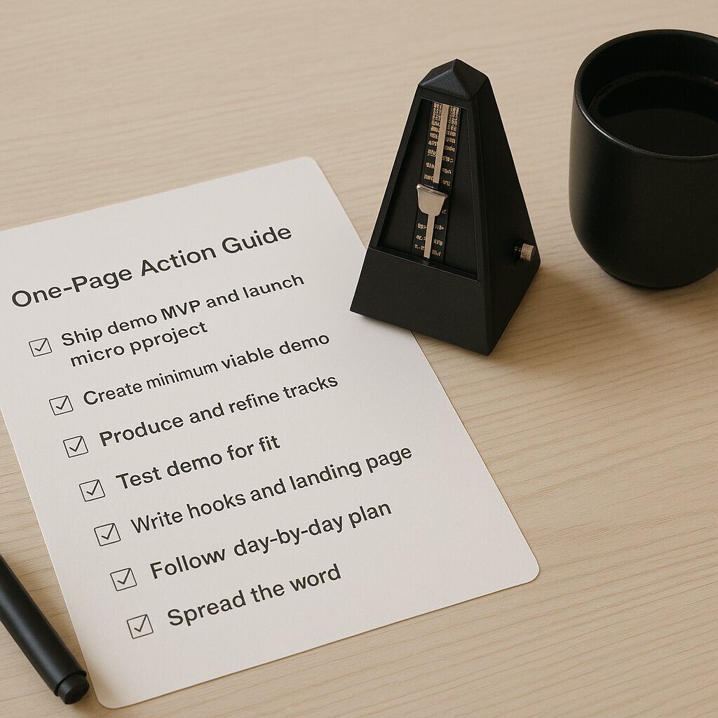 One-Page Action Guide: Ship a Demo MVP and Launch Your Micro Project in 7 Days